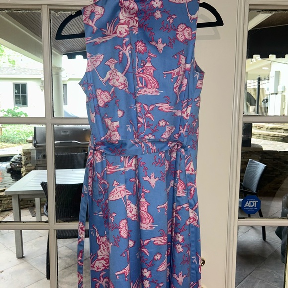 Melly M Blue and Pink Floral Dress - Picture 2 of 3